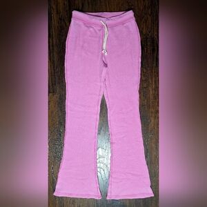 SO Pink Waffle-Knit Drawstring Joggers